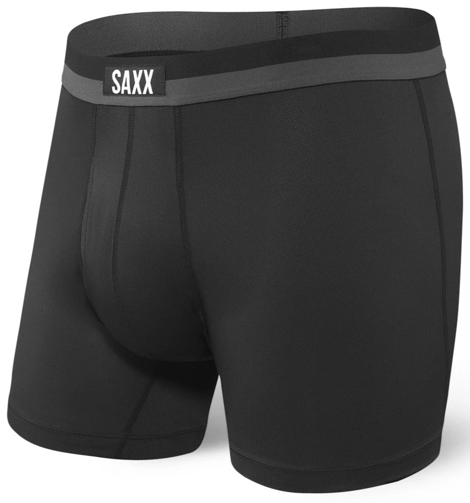 SAXX Sport Mesh Boxer Brief Fly Black/Graphite (2-Pack) 1 SAXX Sport Mesh Boxer Brief Fly Black/Graphite (2-Pack)