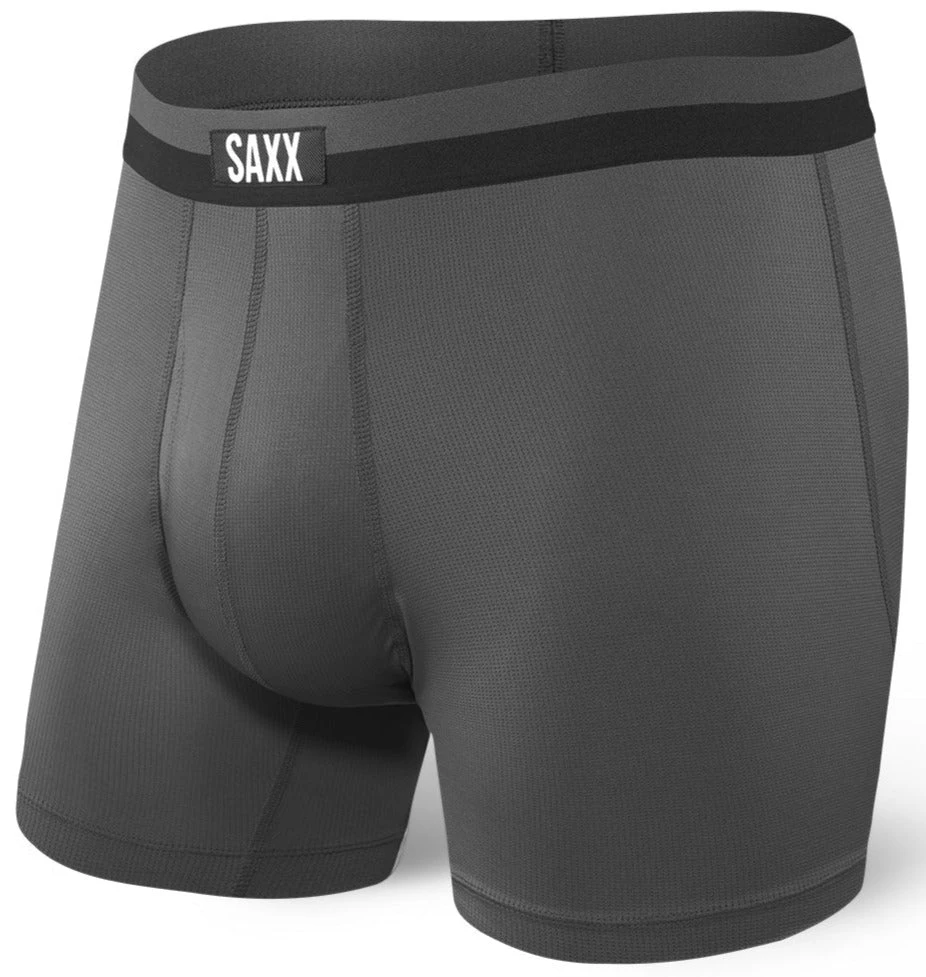 SAXX Sport Mesh Boxer Brief Fly Black/Graphite (2-Pack) 3 SAXX Sport Mesh Boxer Brief Fly Black/Graphite (2-Pack) - Image 3