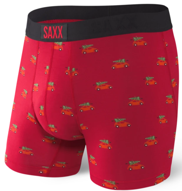 SAXX Ultra Freeagent Boxer Fly Red Holiday Errand 1 SAXX Ultra Freeagent Boxer Fly Red Holiday Errand