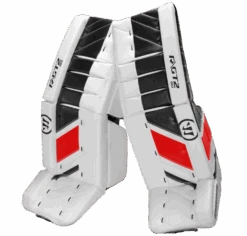 Warrior Ritual GT2 Senior Goalie Pads (w/ Knee Pads) -Hockey Supremacy Store warrior ritual gt2 senior goalie pads white black red